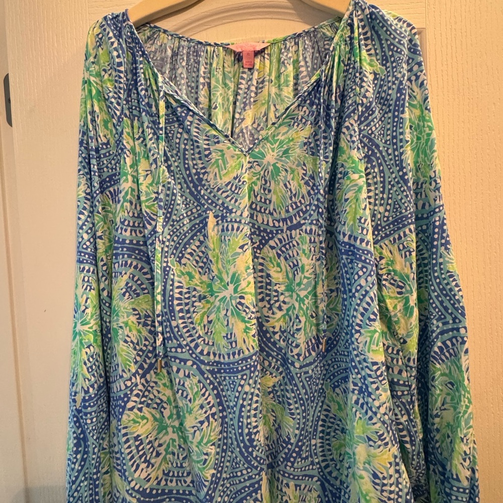 Lilly Pulitzer Blue and Green Dress